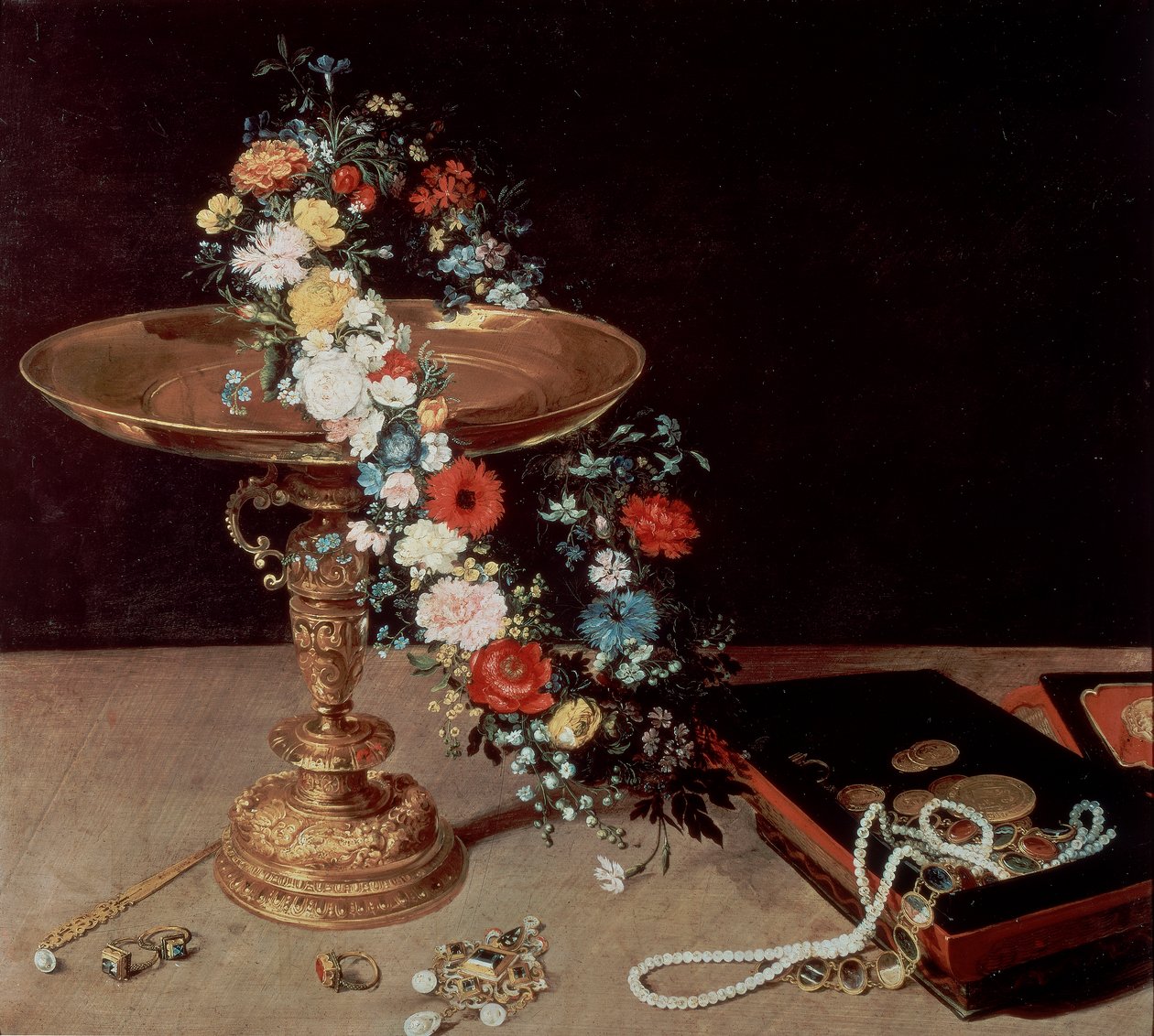 çelenk ile natürmort by Jan the Elder Brueghel