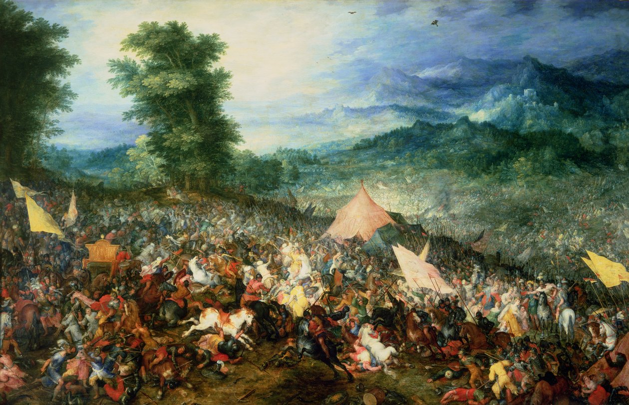 Arbelles Savaşı veya Issus Savaşı, 1602 by Jan the Elder Brueghel