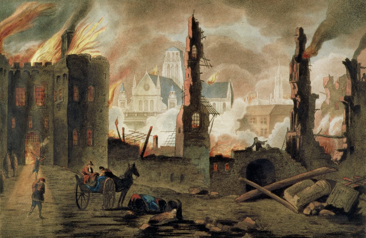 1666 Yılında Büyük Londra Yangını by Jan the Elder Griffier