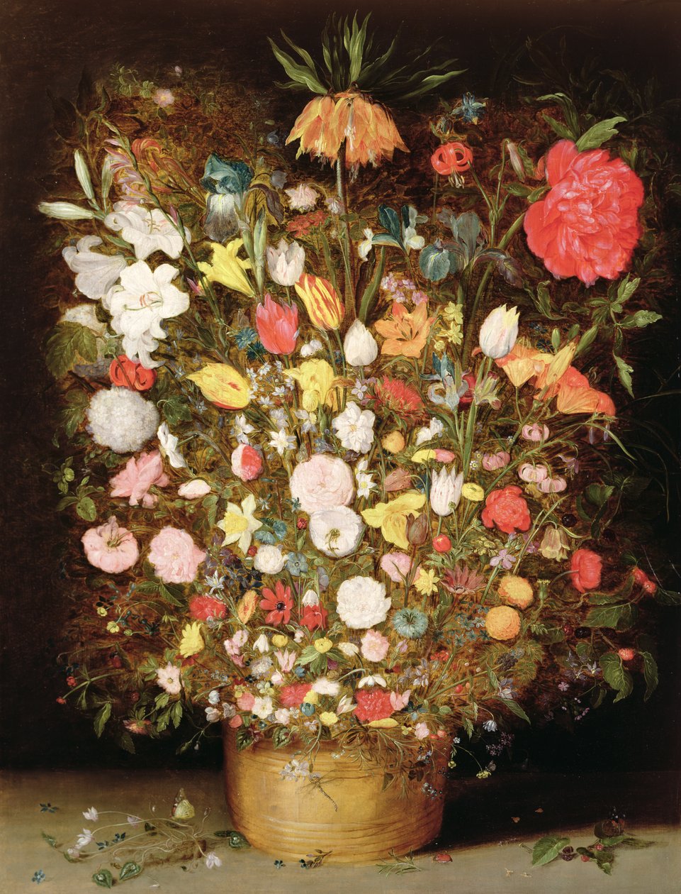 Ahşap Küvette Karışık Çiçekler by Jan Brueghel the Younger
