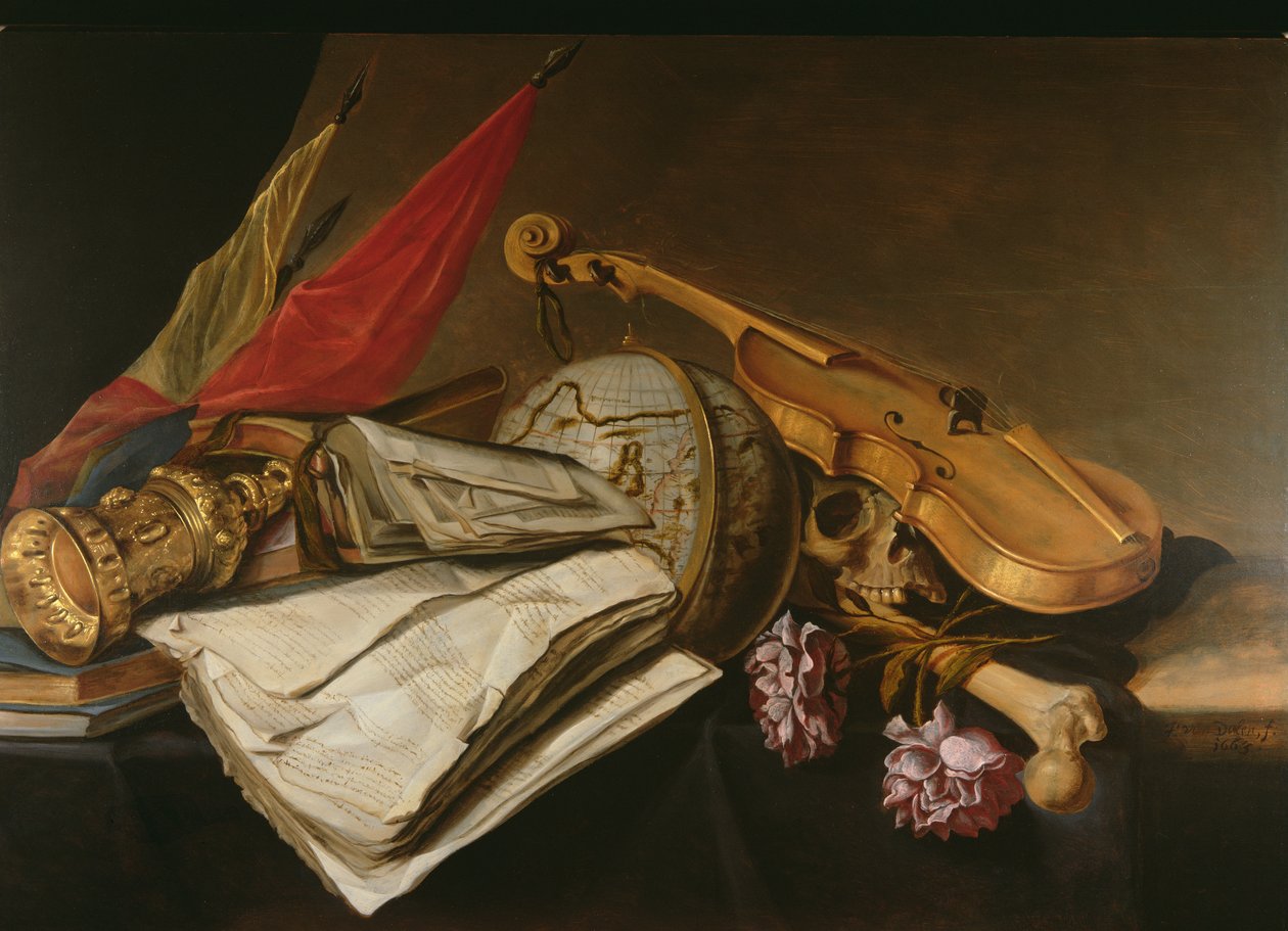 Bir Vanitas Natürmort, 1663 by Jan van Dalen