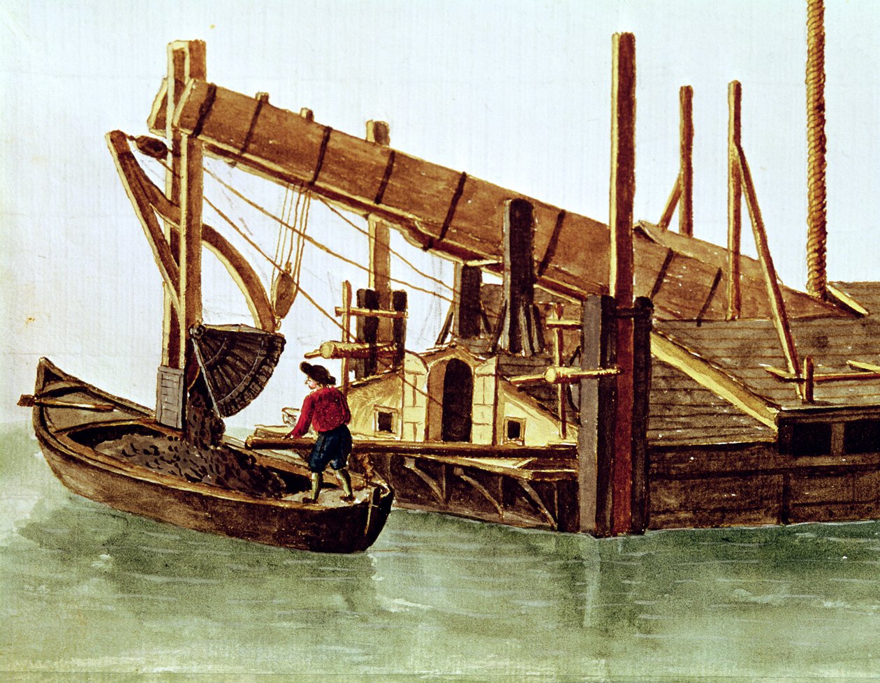 Kanal tarama (kağıt üzerinde kalem, mürekkep ve wc) by Jan van Grevenbroeck