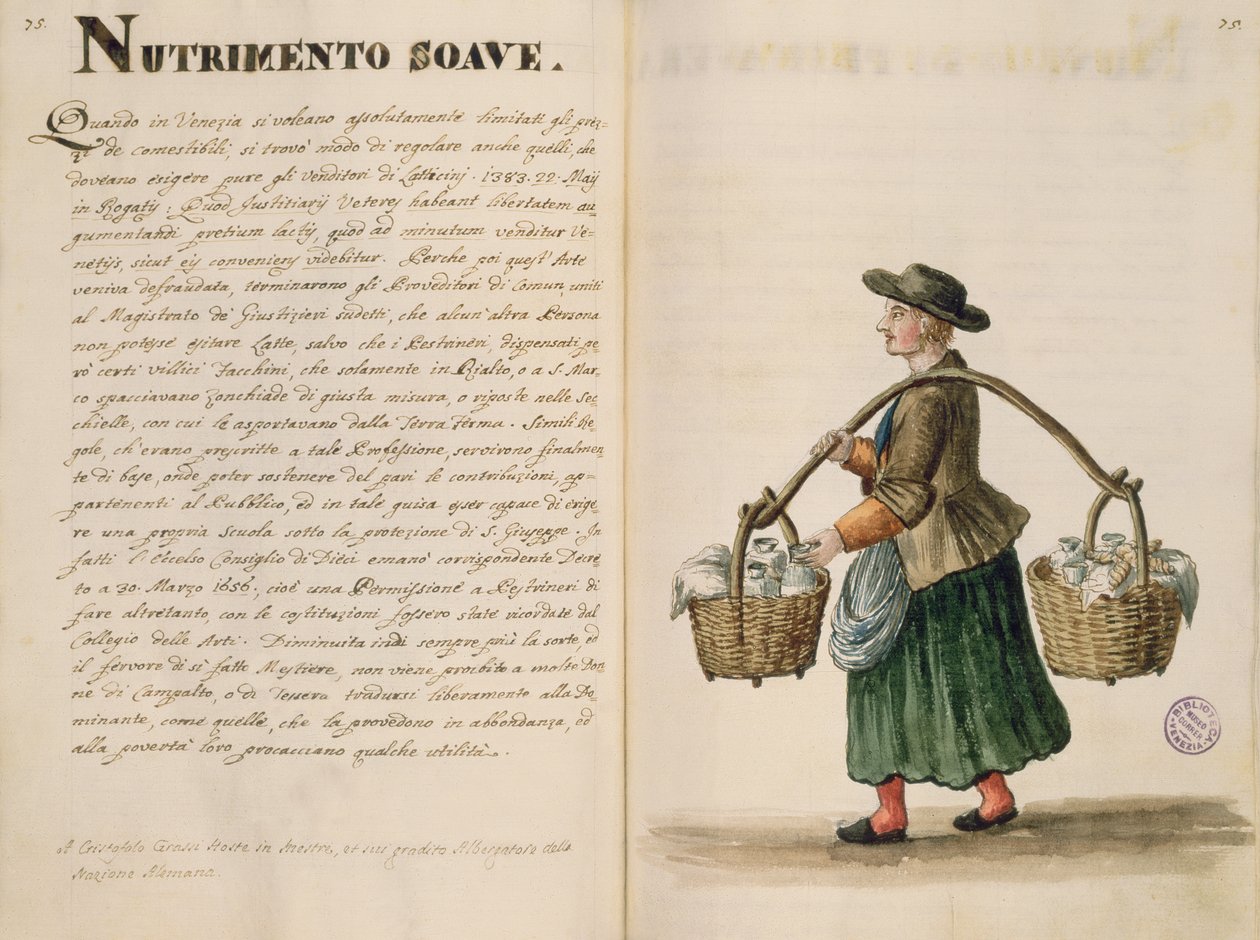 İçki satıcısı, Venedik (el yazması) by Jan van Grevenbroeck