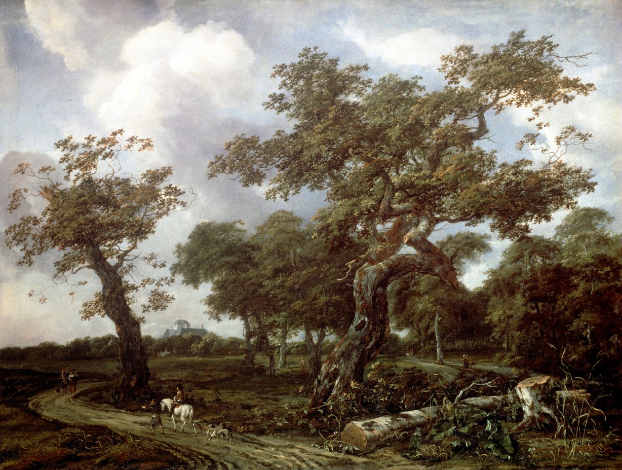 Huis ten Bosch manzaralı Lahey yakınlarında bir orman by Jan van Kessel the Elder