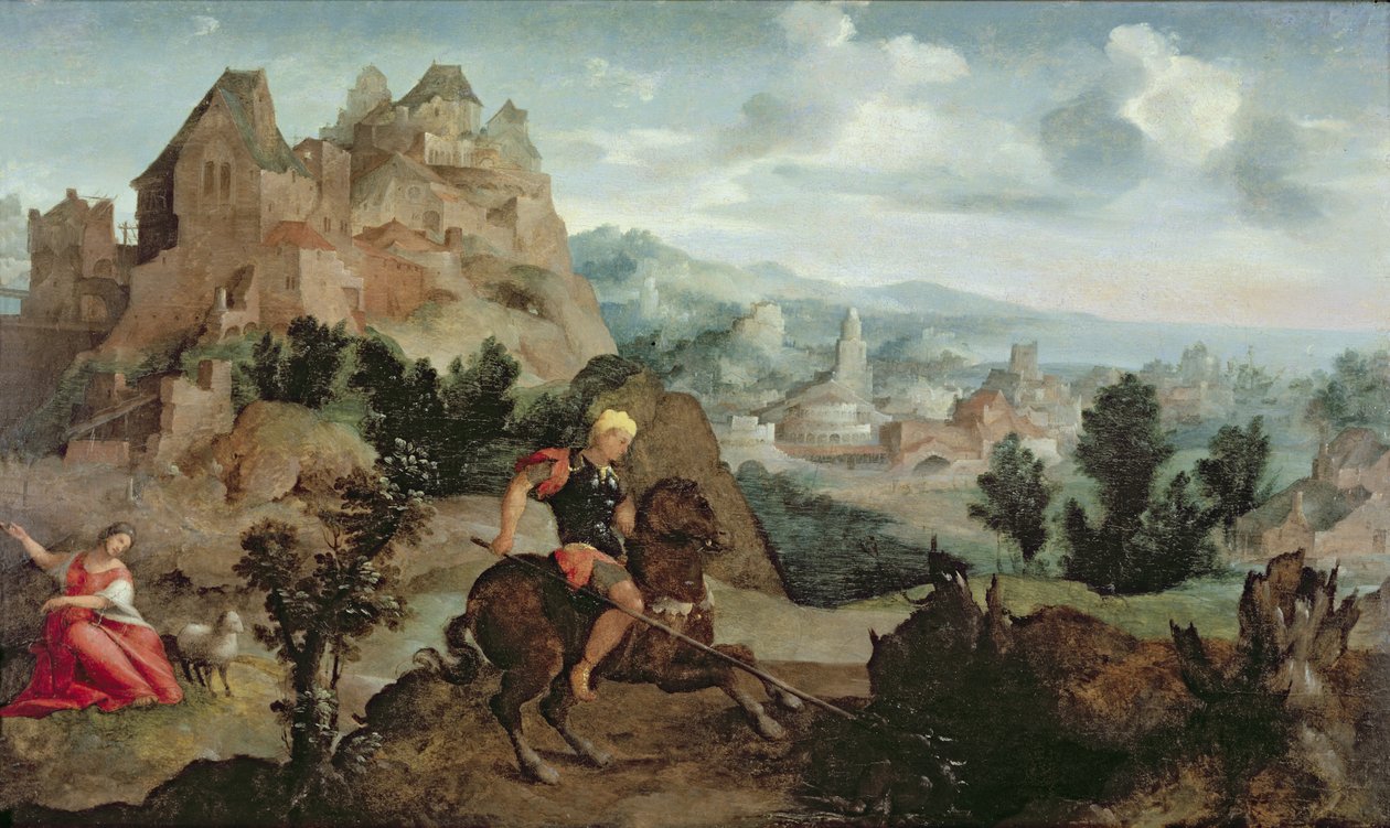 Aziz George ve Ejderha by Jan van Scorel