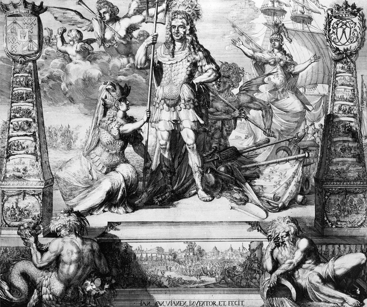 Allegorical portrait of Cornelis Tromp, 1688  by Jan van Vianen