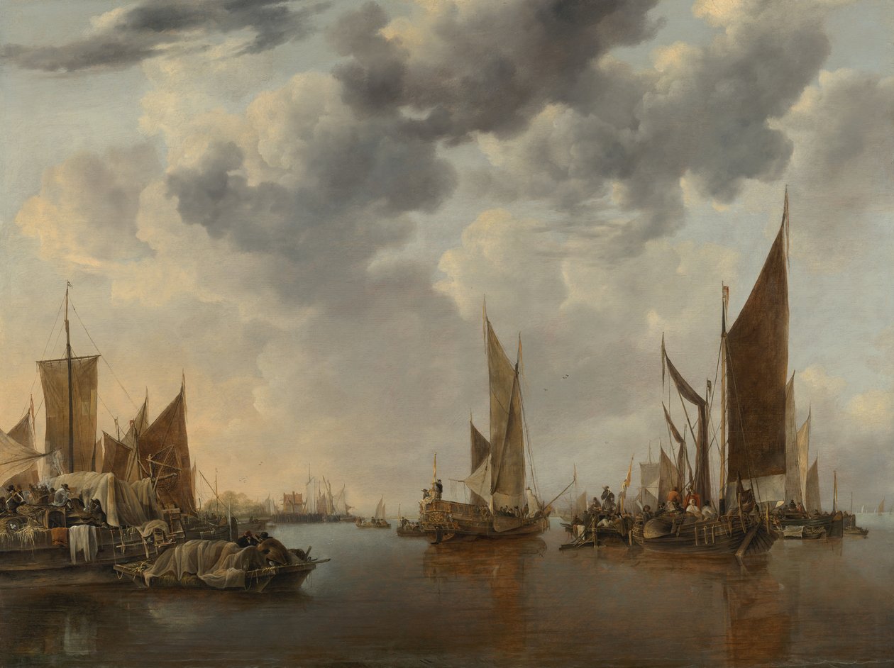Gemiler ile deniz manzarası by Jan van de Cappelle