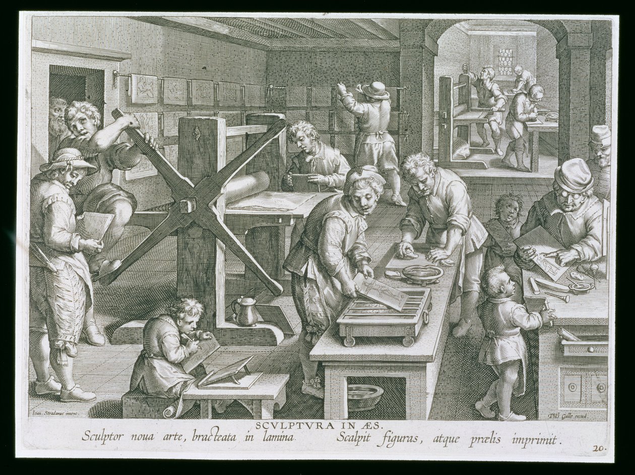 Bakır Oymanın İcadı, Philip Galle (1537-1612) tarafından oyulmuş 