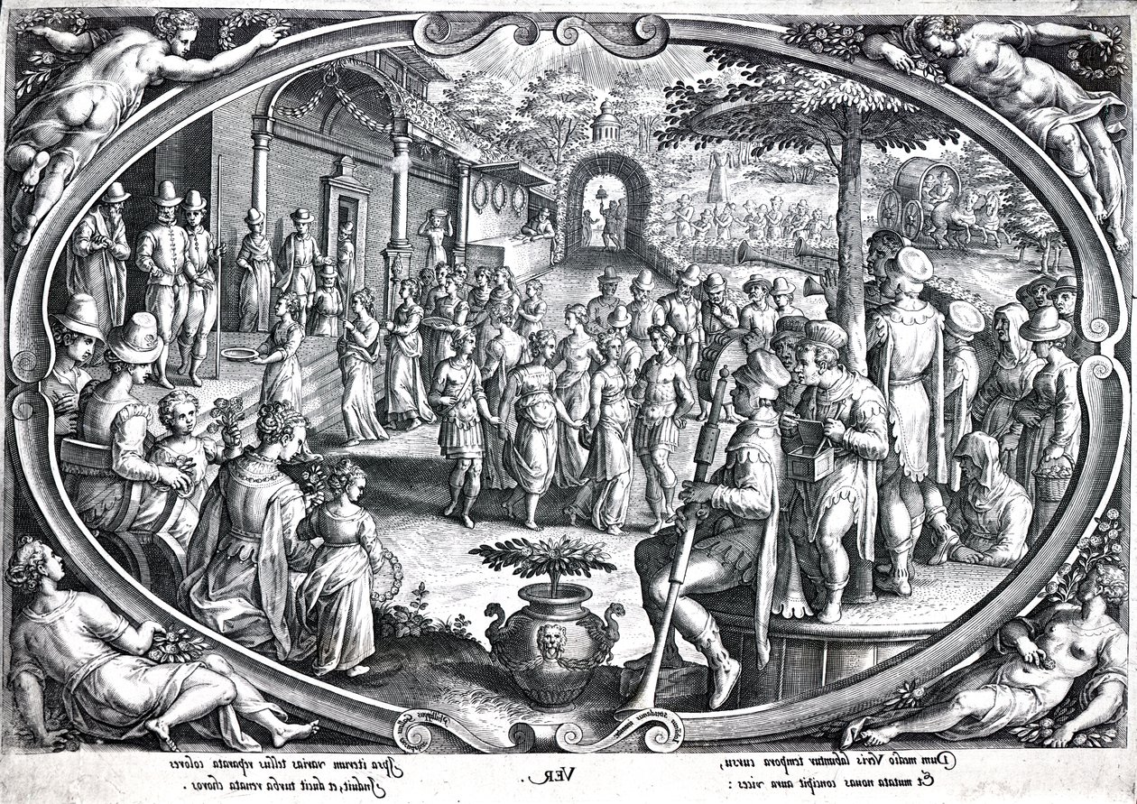 Ver, gravür Philip Galle, c.1580 by Jan van der Straet