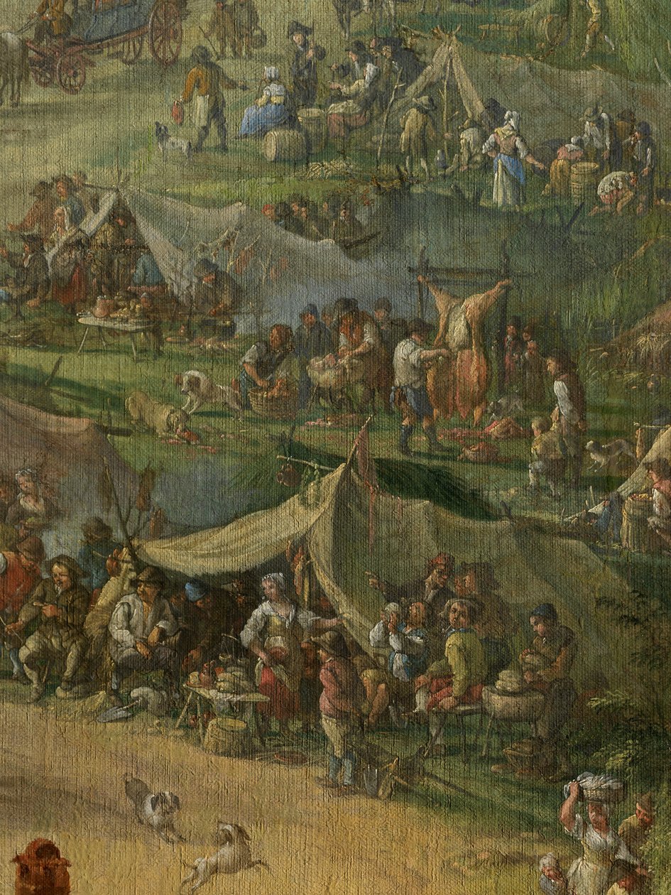 Ghent Kanalı Kazı Detayı (tuval üzerine yağlıboya) by Jan Anton Garemyn