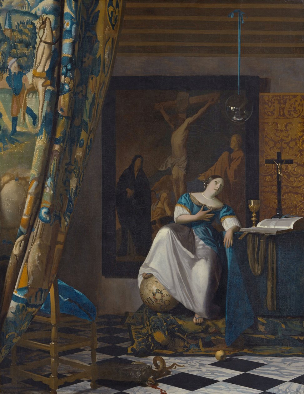 İnanç Alegorisi, c.1672-74 (tuval üzerine yağlıboya) by Jan (1632 75) Vermeer
