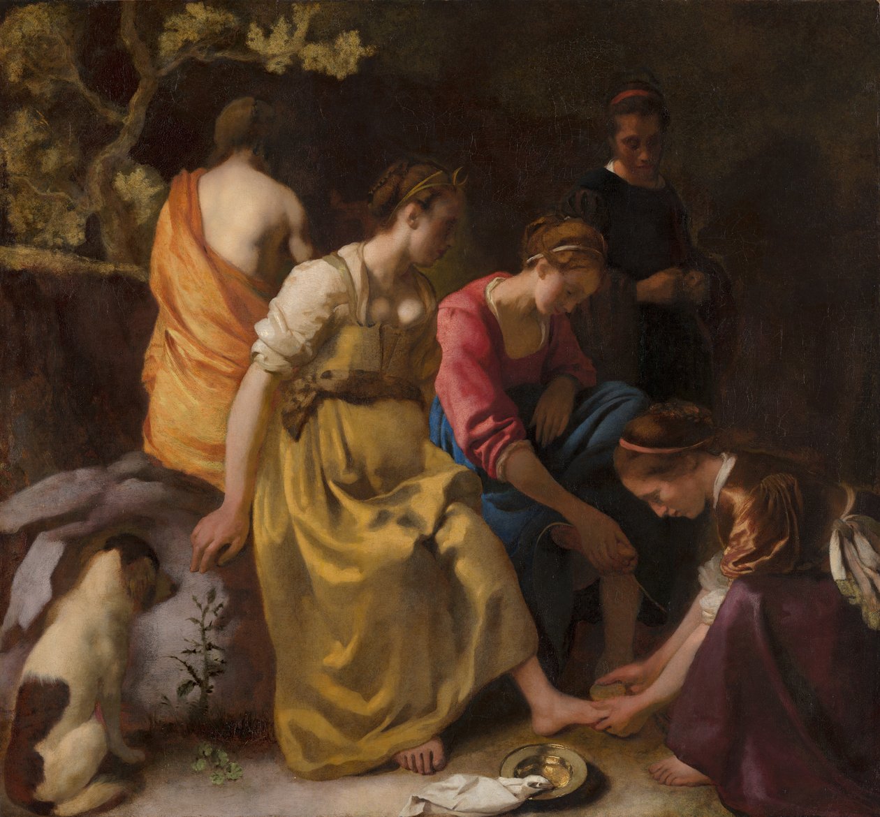 Diana and her Companions, c.1655-56 (oil on canvas) by Johannes Vermeer
