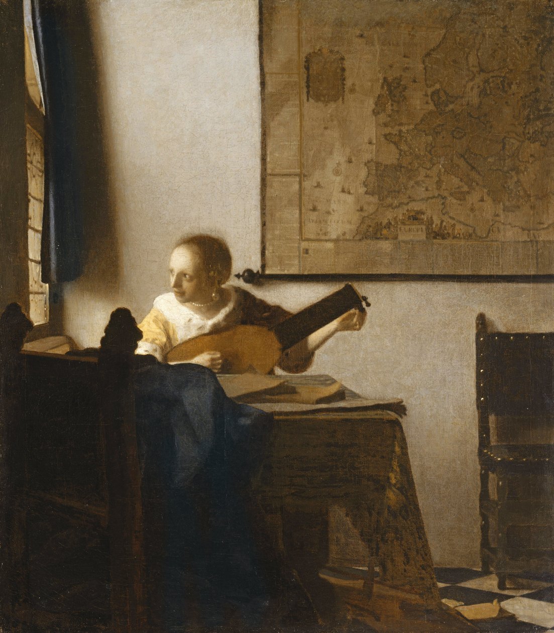 Udlu Kadın, c.1662-1663 (tuval üzerine yağlı boya) by Johannes Vermeer