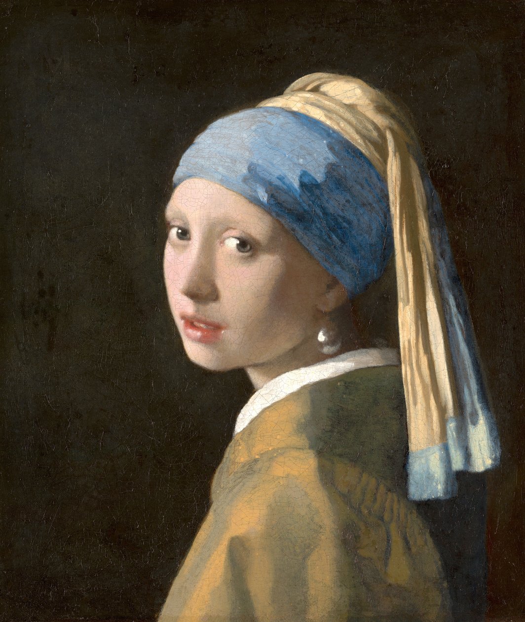 İnci Küpeli Kız, c.1665-6 (tuval üzerine yağlı boya) by Johannes Vermeer
