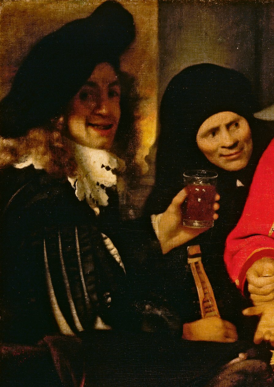 Müzisyen ve Procuress, The Procuress'ten detay by Jan Vermeer van Delft