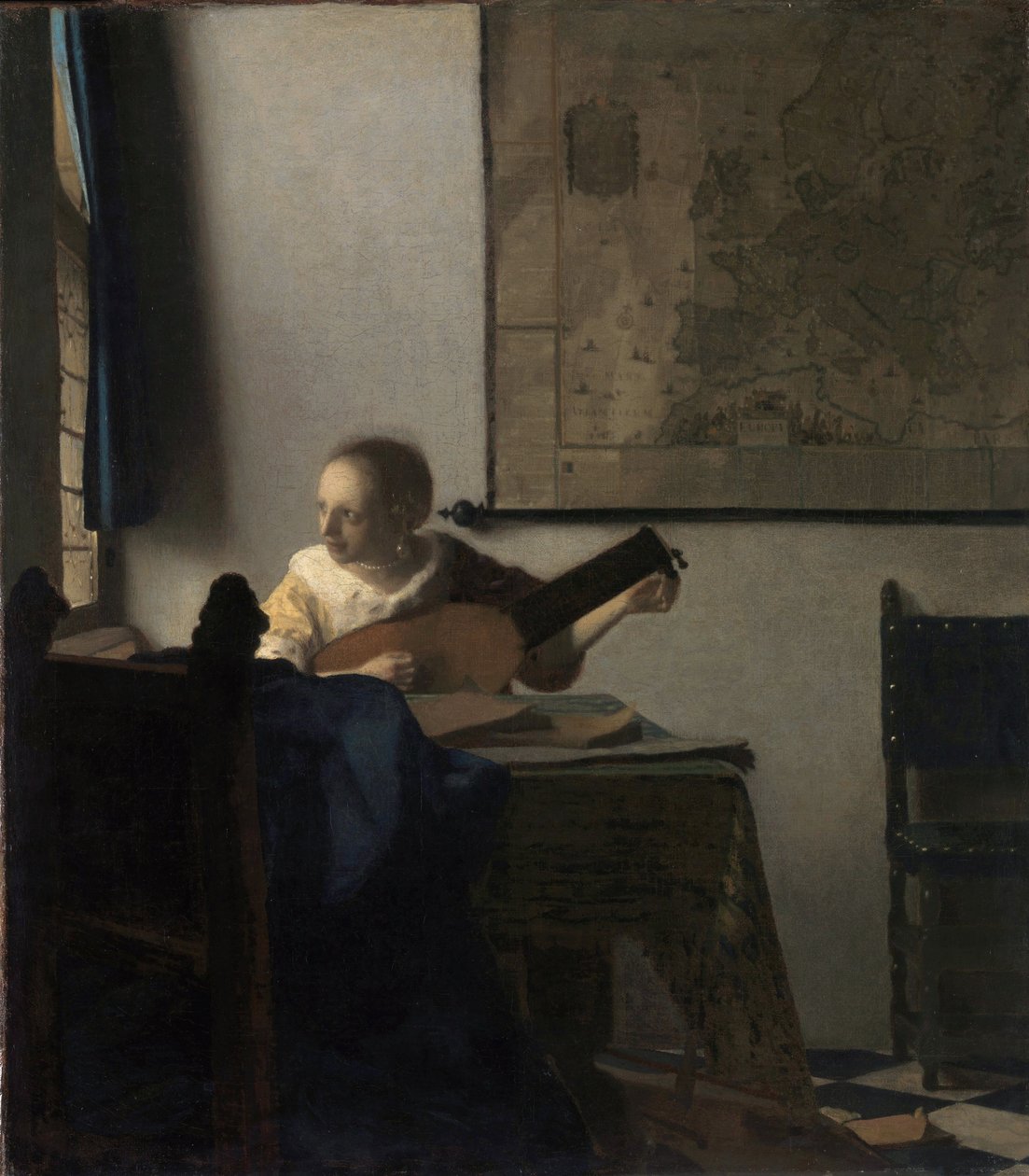 Uddaki Kadın - Tablo Johannes Vermeer (Vermeer de Delft) (1632-1675), tuval üzerine yağlı boya, yaklaşık 1663, 51,4x45,7 cm. Metropolitan Sanat Müzesi, New York by Johannes Vermeer