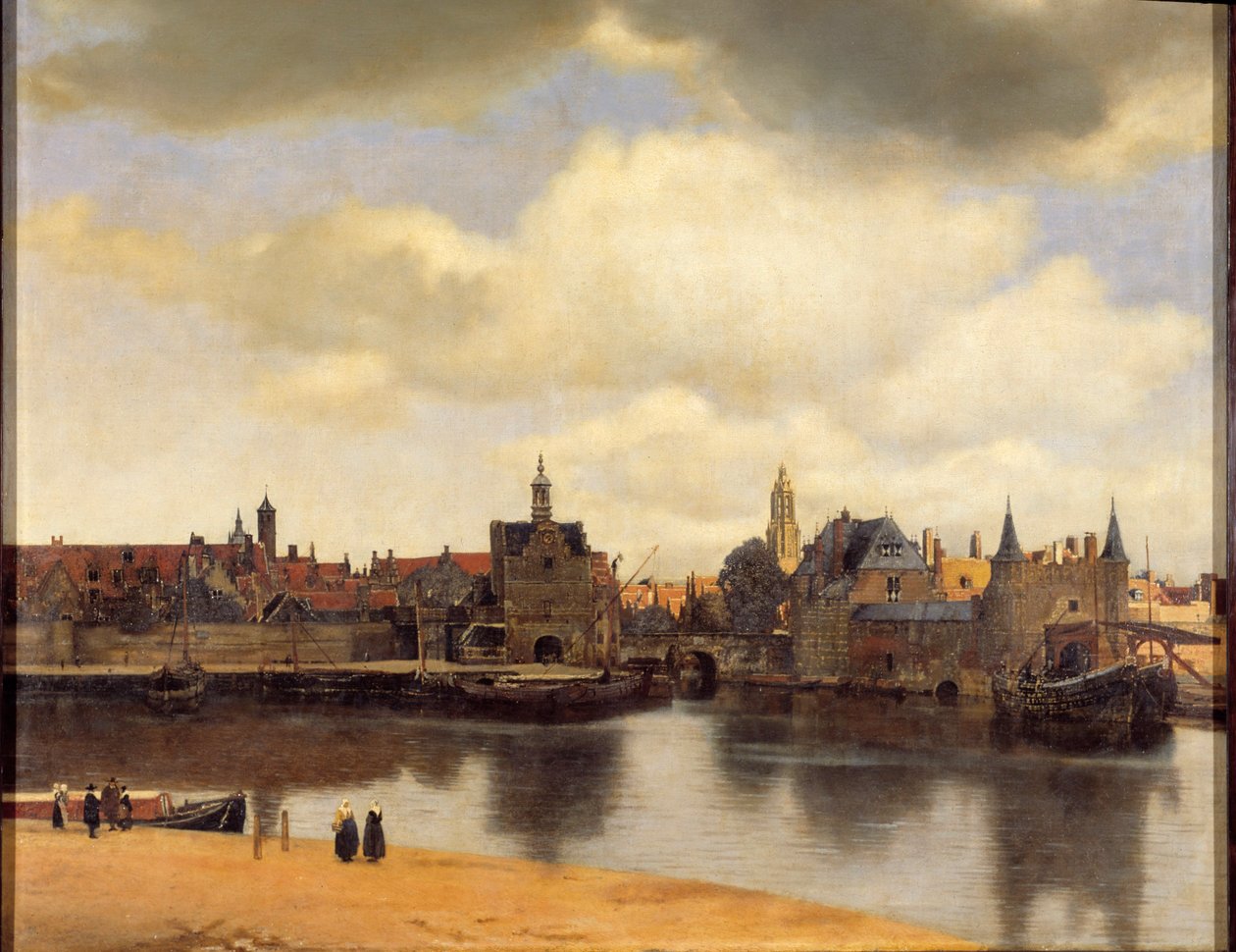 Delft şehrinin görünümü by Jan (1632 75) Vermeer