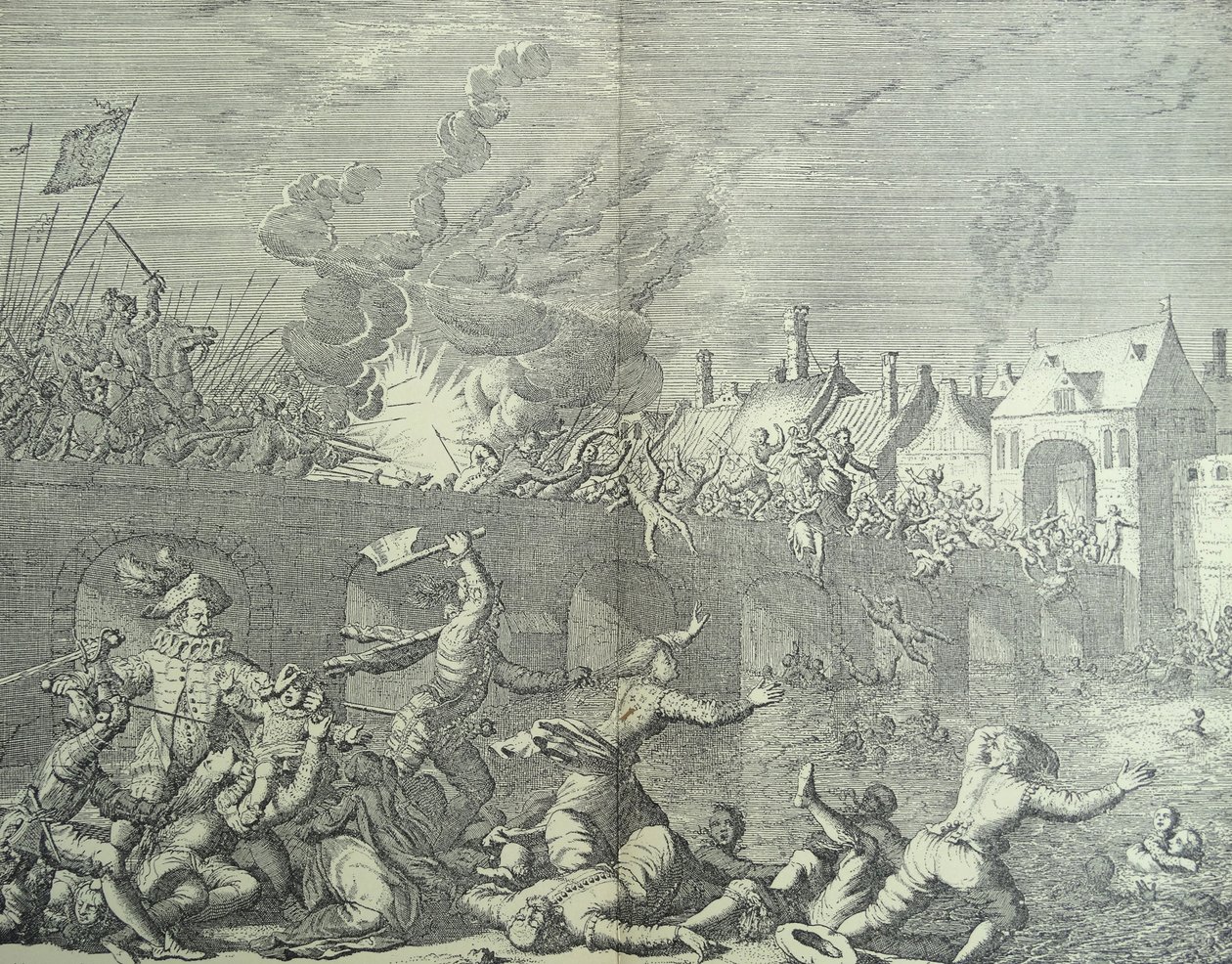 Hollanda'nın Maastricht kenti Parma Prensi tarafından görevden alındı by Jan (after) Luyken