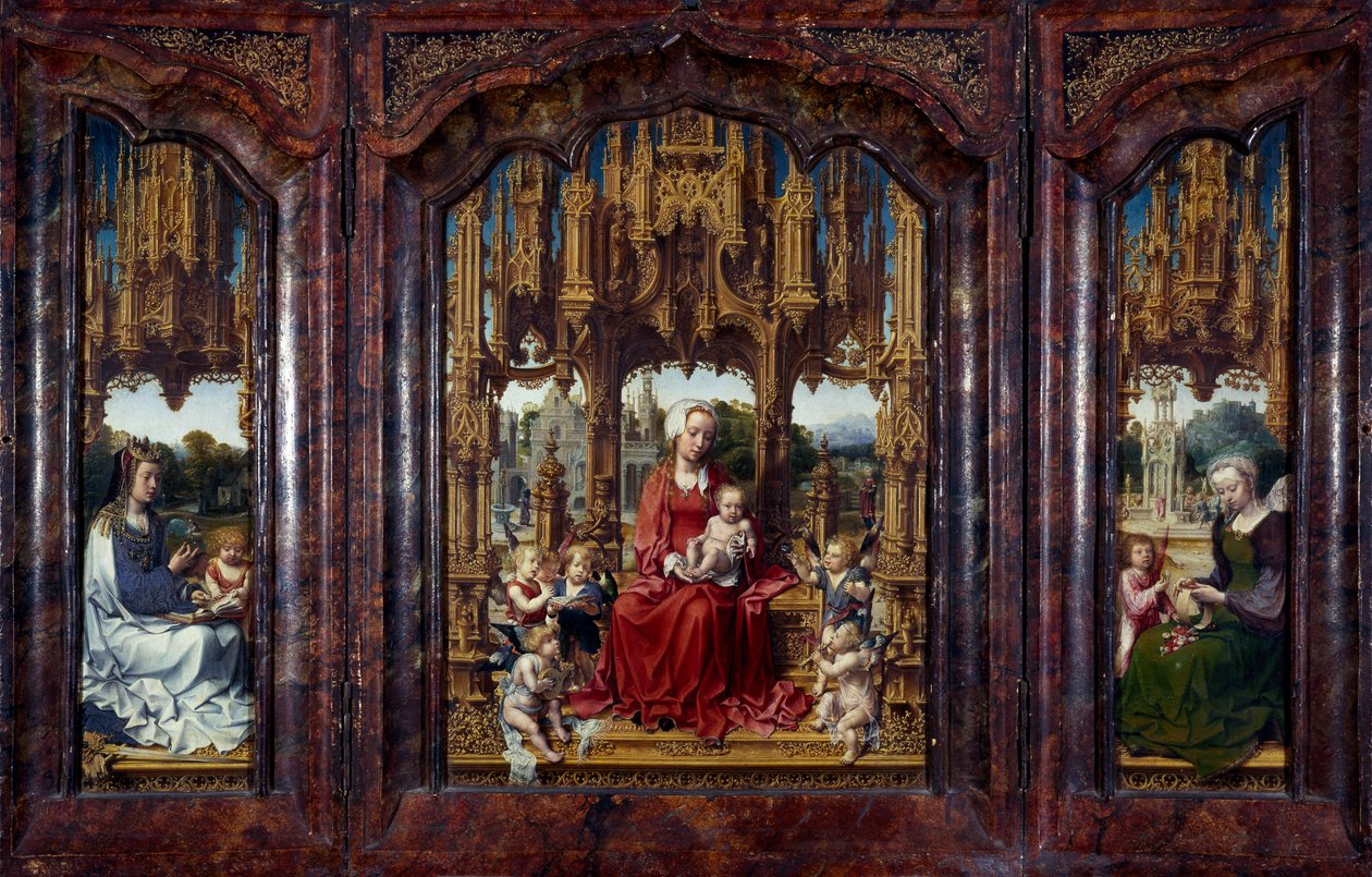 Üç Parçalı Malvern by Jan (c.1472 c.1533) Gossaert