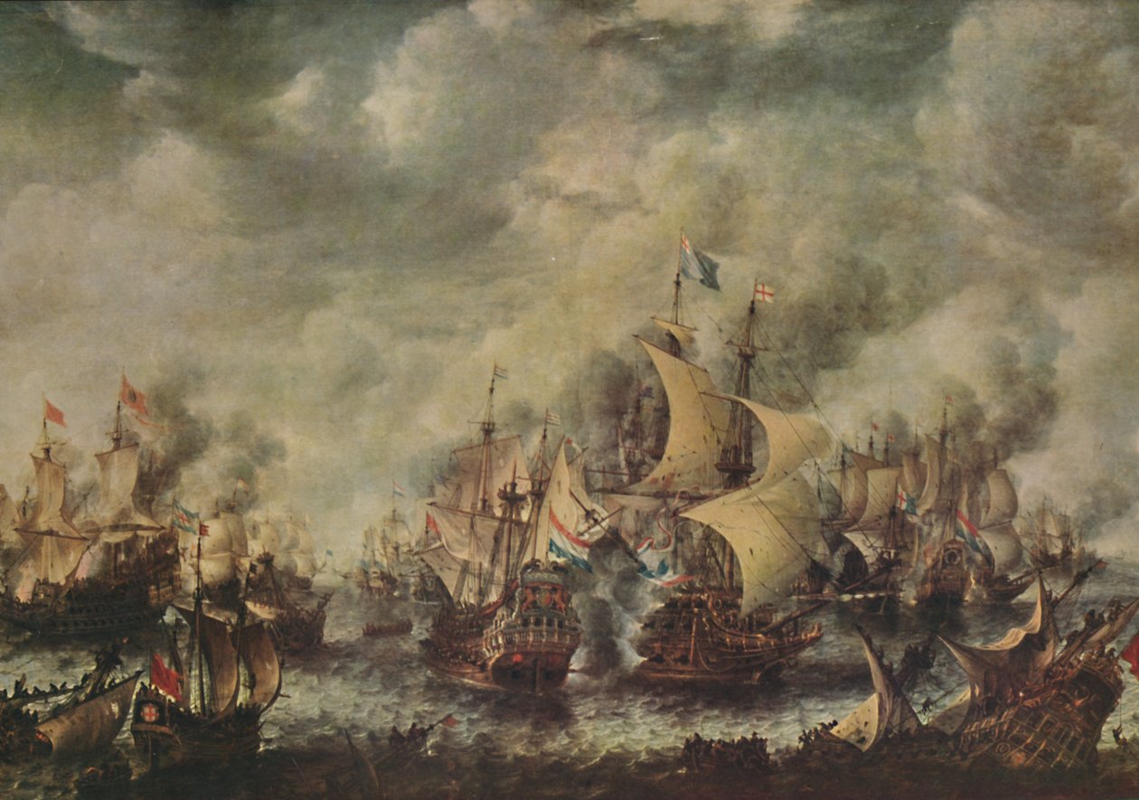 İngilizler ve Hollandalılar Arasında Deniz Kavgası Ter Heyde, Ağustos, 1653, 1914. by Jan Abrahamsz. Beerstraten