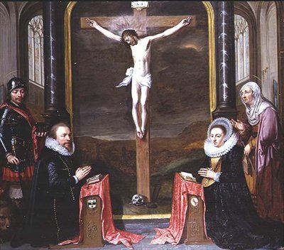 Donörlerin Portreleri ile Bir Çarmıha Gerilme Adriaen Meusyenbroeck ve Karısı Anna Elant, St. Adrian ve St. Elizabeth