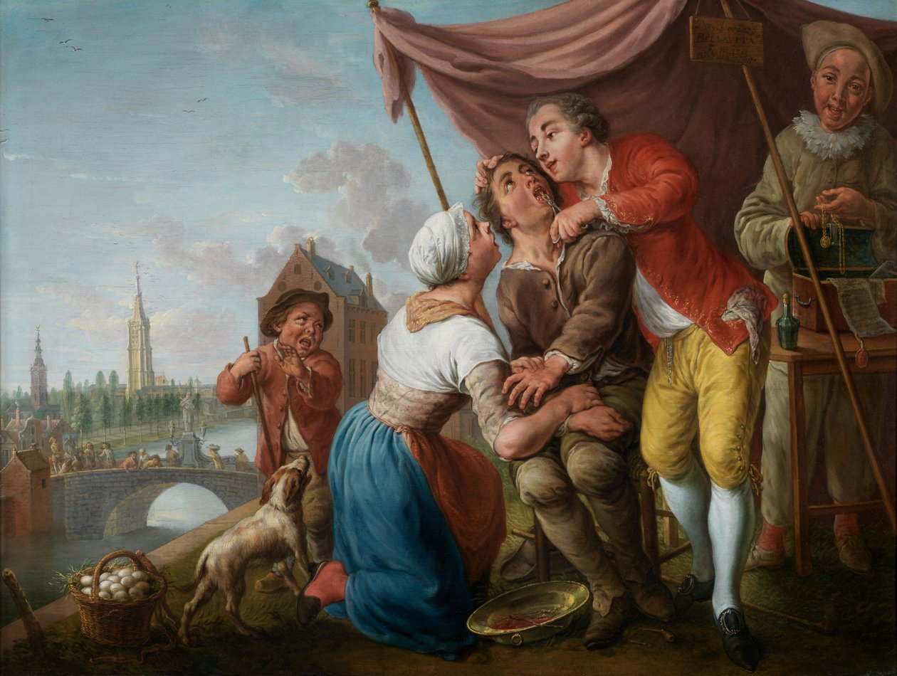 Diş Hekimi 'Bellavita' (tuval üzerine yağlıboya) by Jan Anton Garemyn