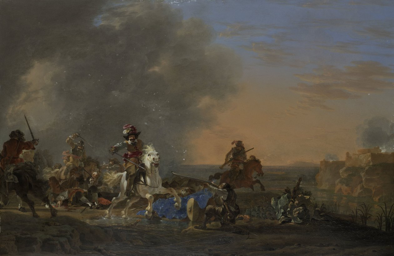 Gün Batımında Süvari Saldırısı by Jan Asselijn