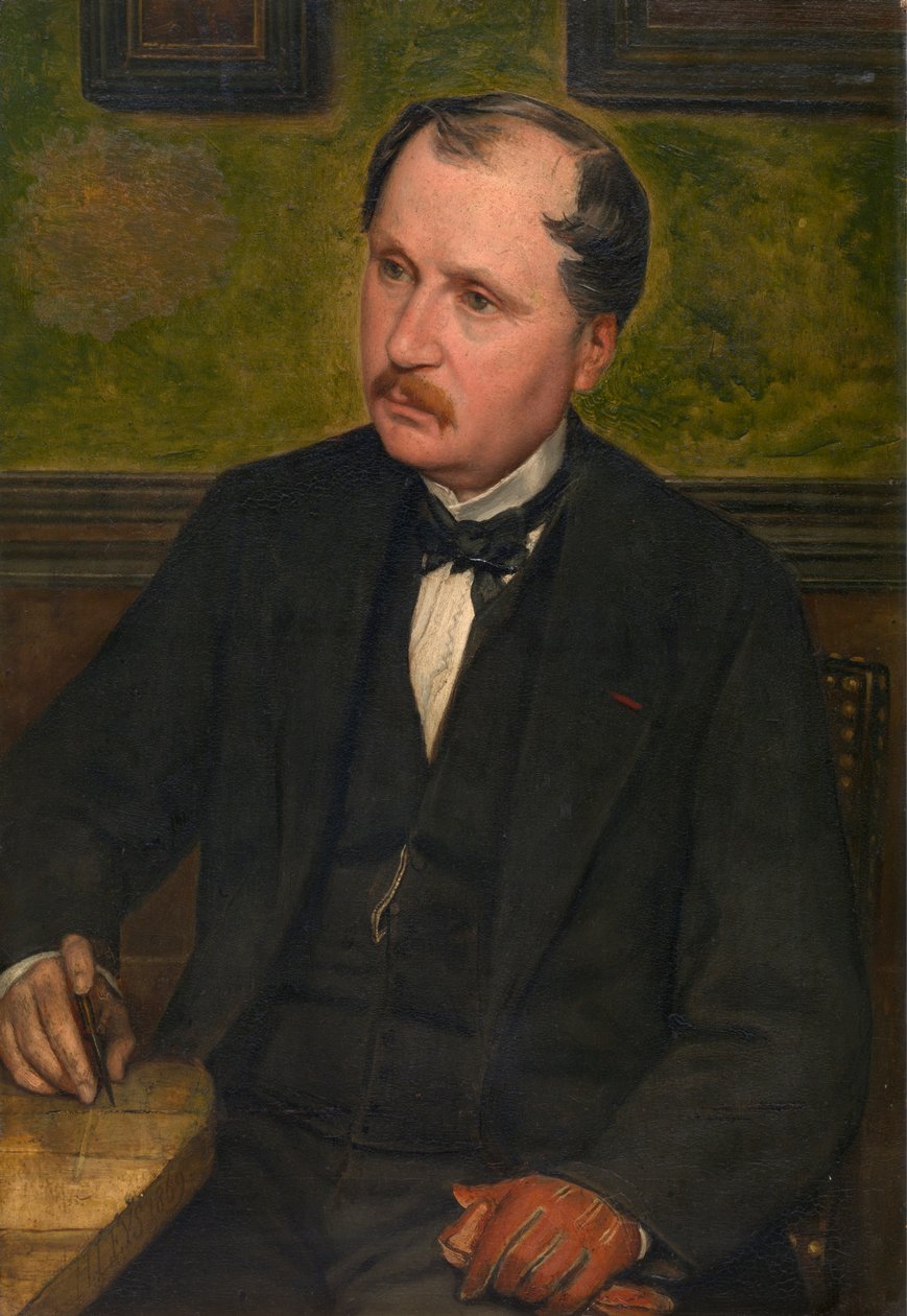 Mimar A. Balat (tuval üzerine yağlıboya) by Jan August Hendrik Baron Leys