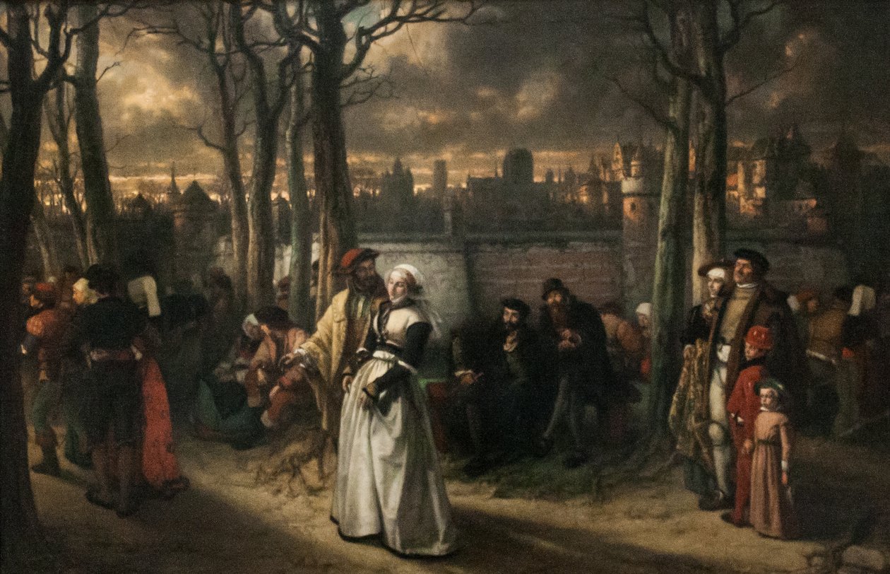 Duvarların Dışında Bir Yürüyüş by Jan August Hendrik Leys