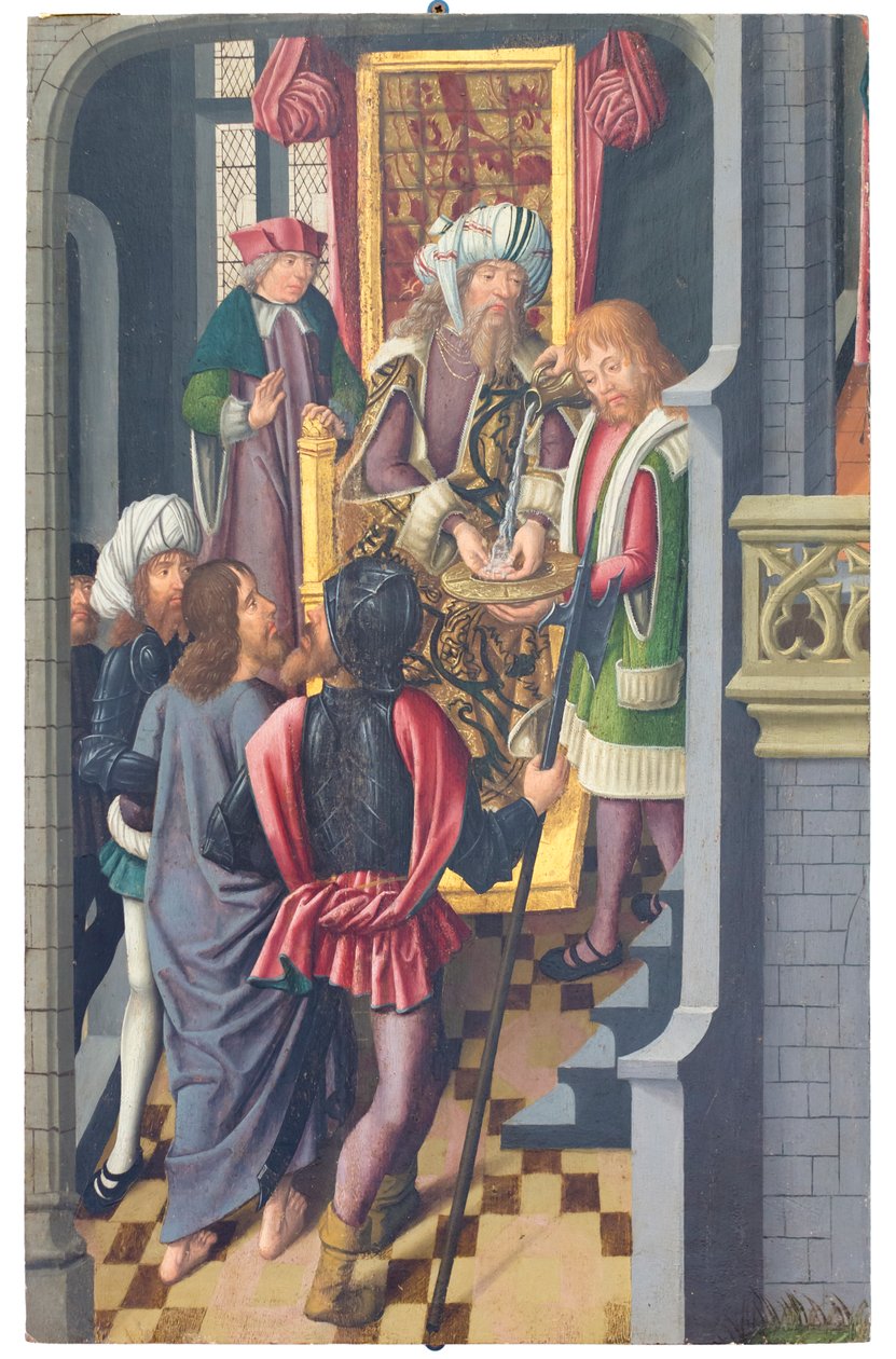 Pontius Pilatus'a bakan Mesih (resim) by Jan Baegert