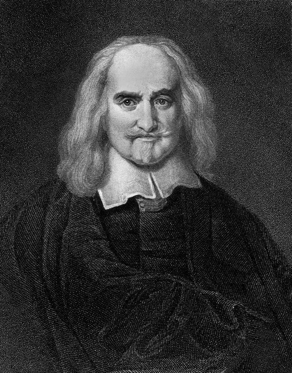 Thomas Hobbes (1588-1679) İngiliz filozofu, gravür by Jan Baptist (after) Jaspers