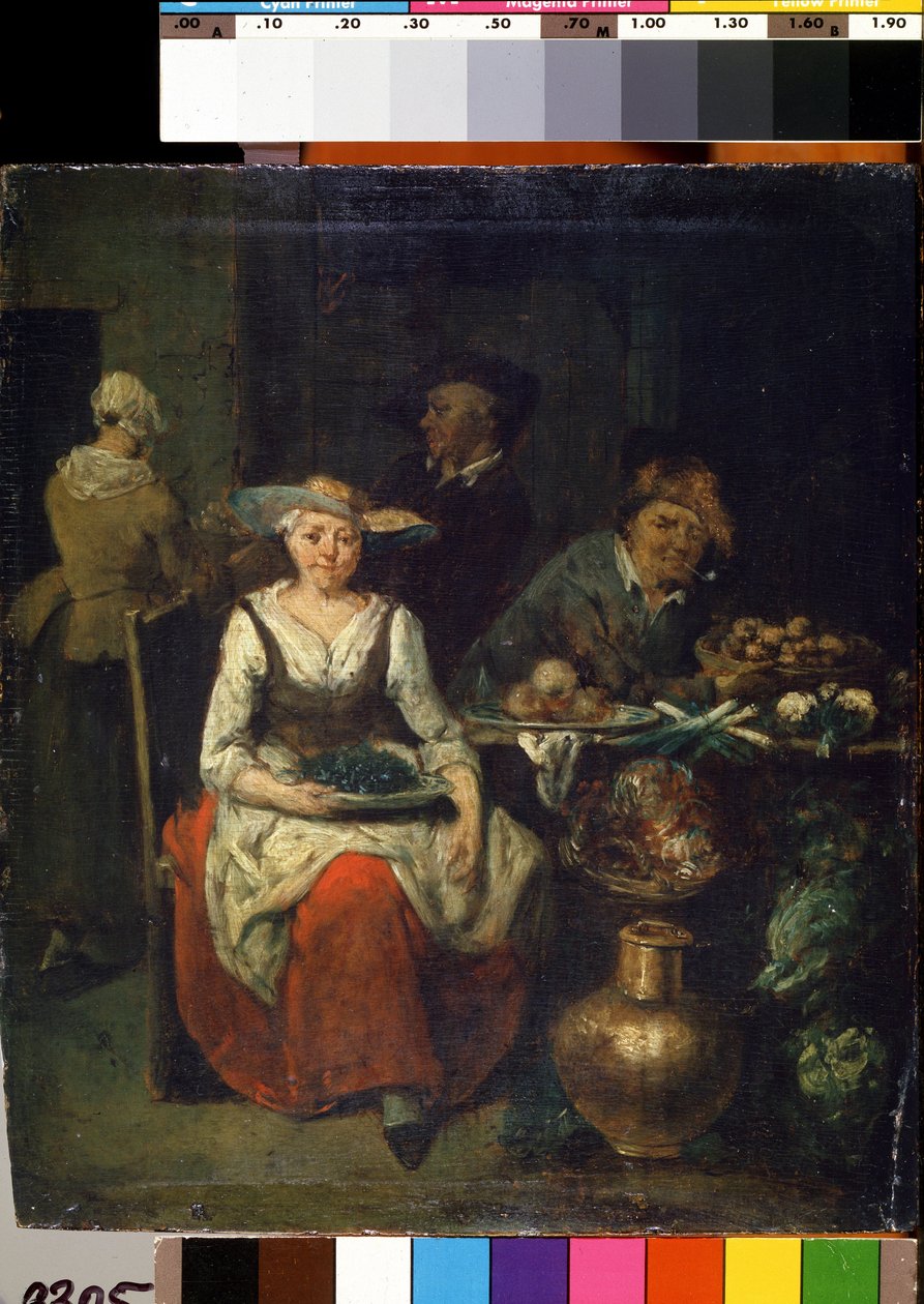 Meyve ve sebze tüccarında (Manavda). Jan Baptist Lambrechts