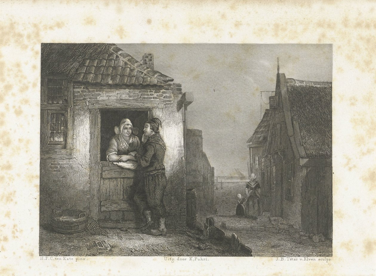 volendam çift by Jan Baptist Tetar van Elven