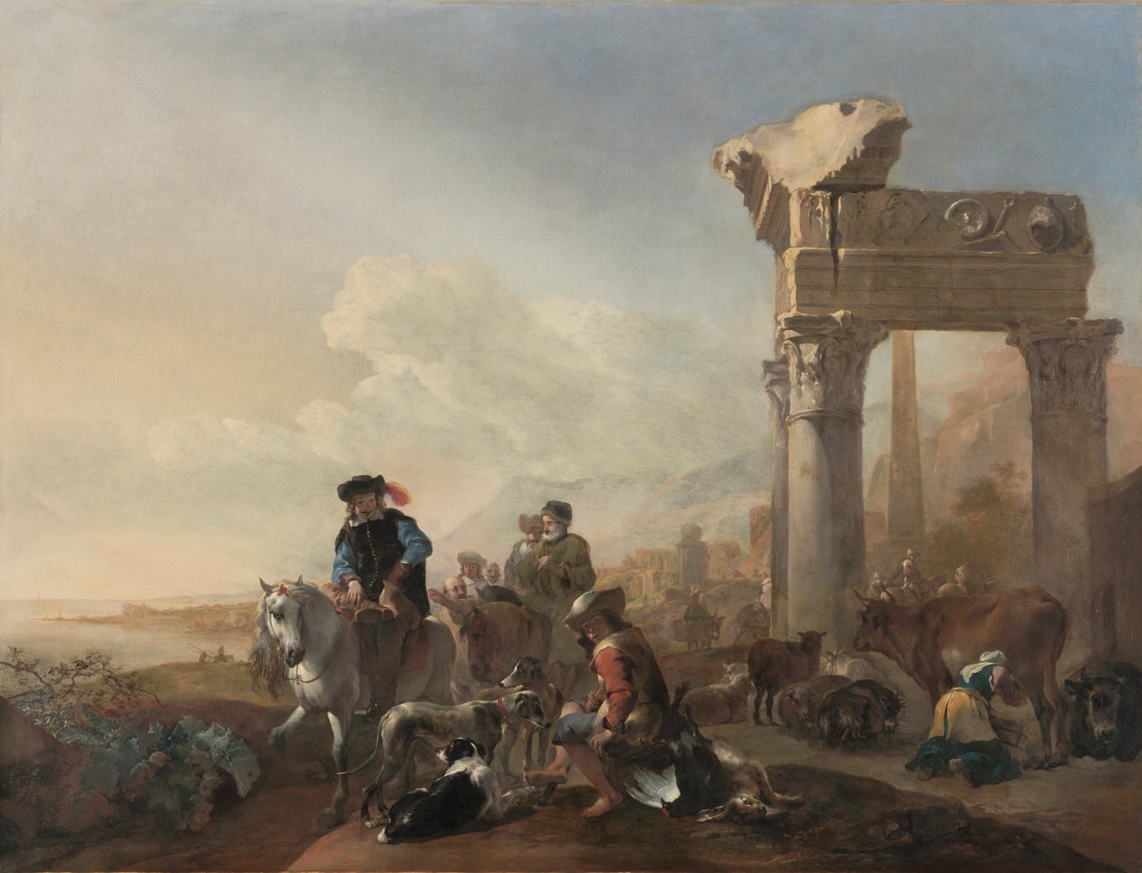 Harabelerin Yakınındaki Avcılar by Jan Baptist Weenix