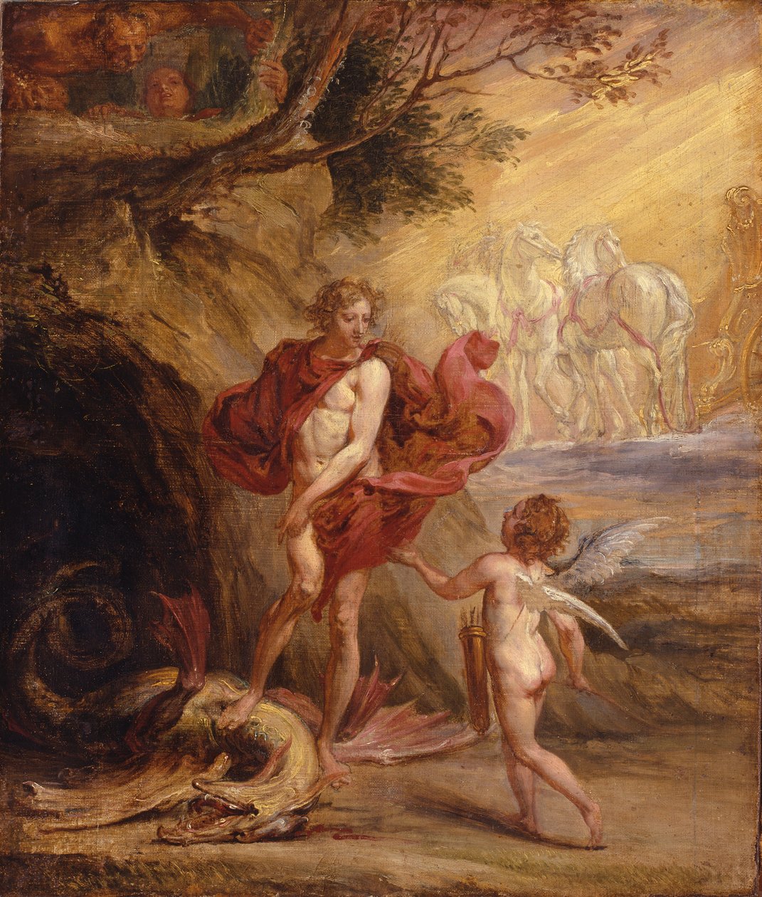 Apollo ve Python (tuval üzerine yağlıboya) by Jan Boeckhorst