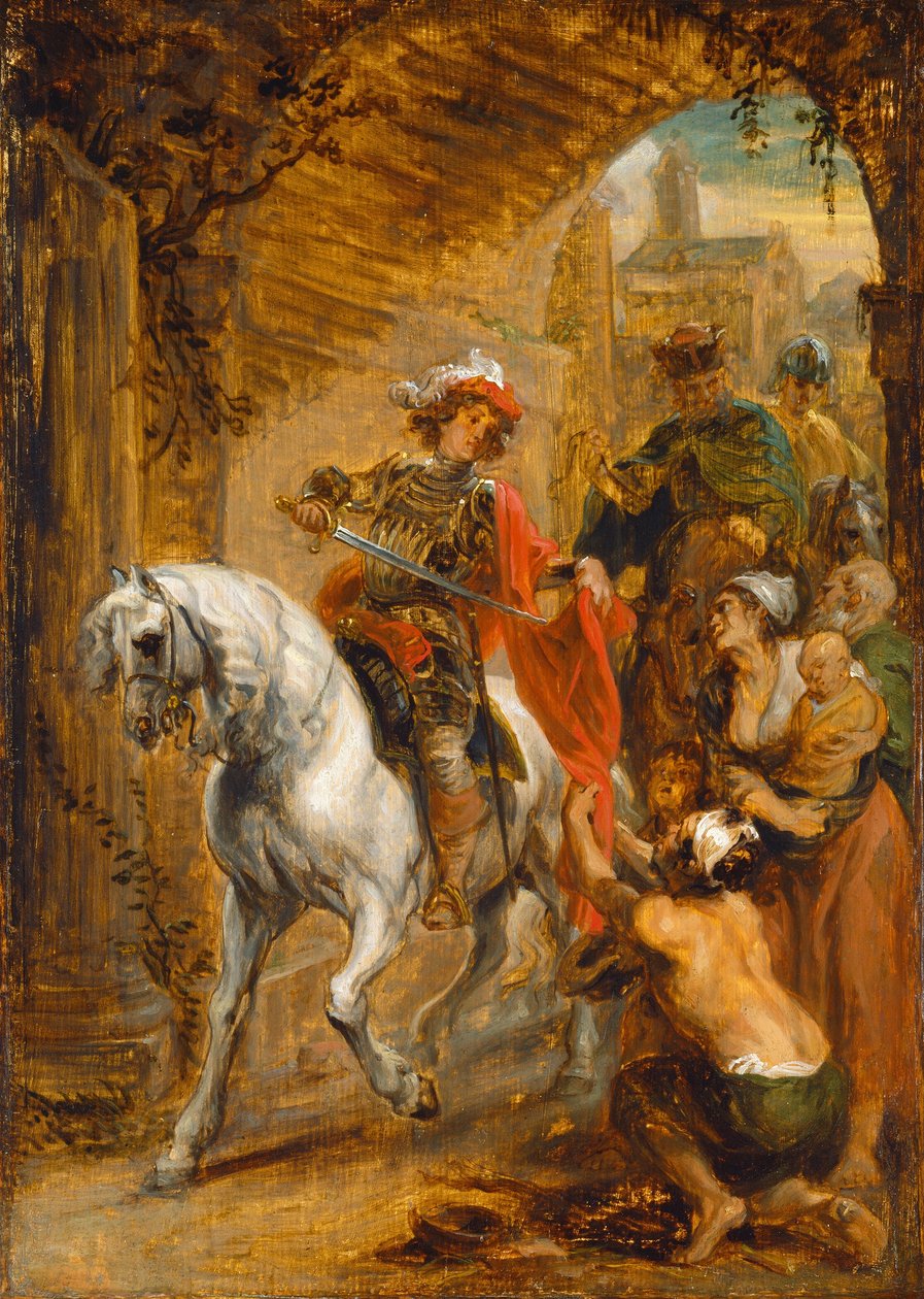 Aziz Martin Pelerinini Bölüyor by Jan Boeckhorst