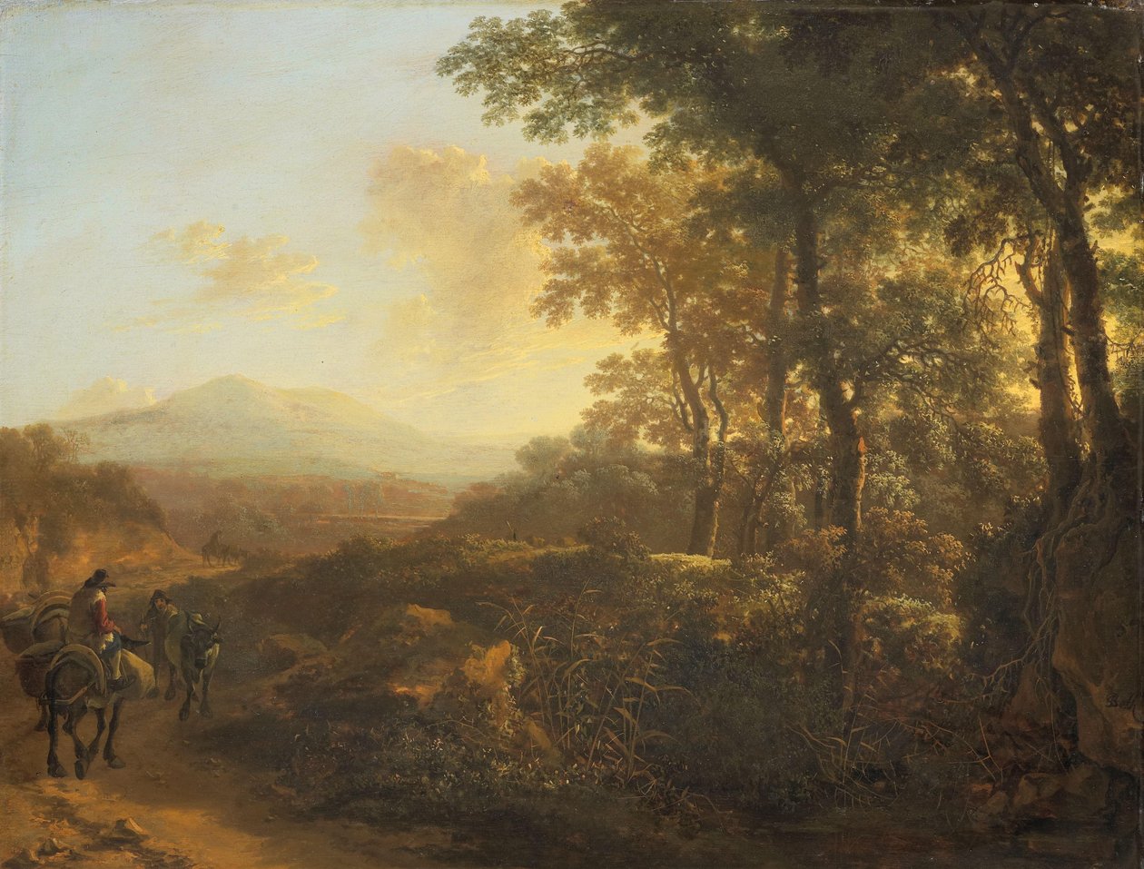 Katır Sürücülü İtalyan Manzarası by Jan Both