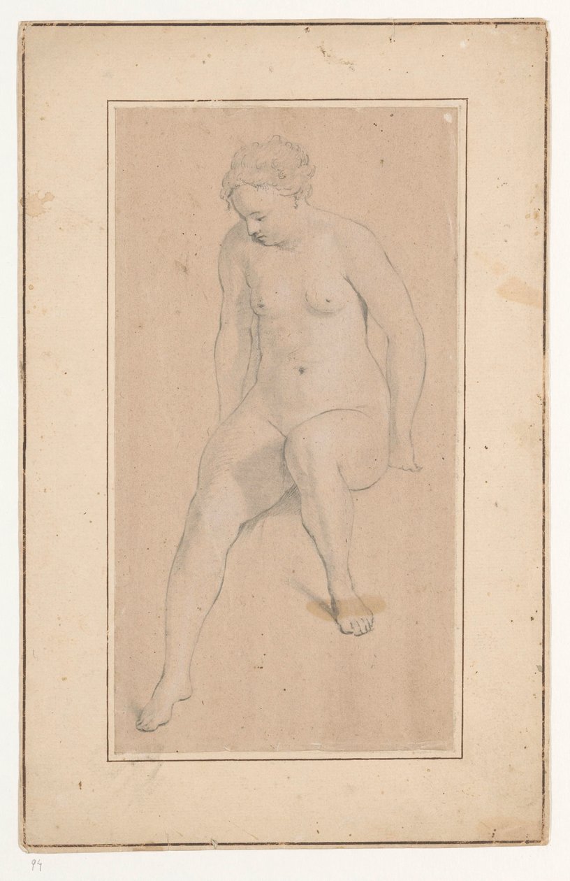 Oturan Kadın Çıplak by Jan Brandes (possibly)