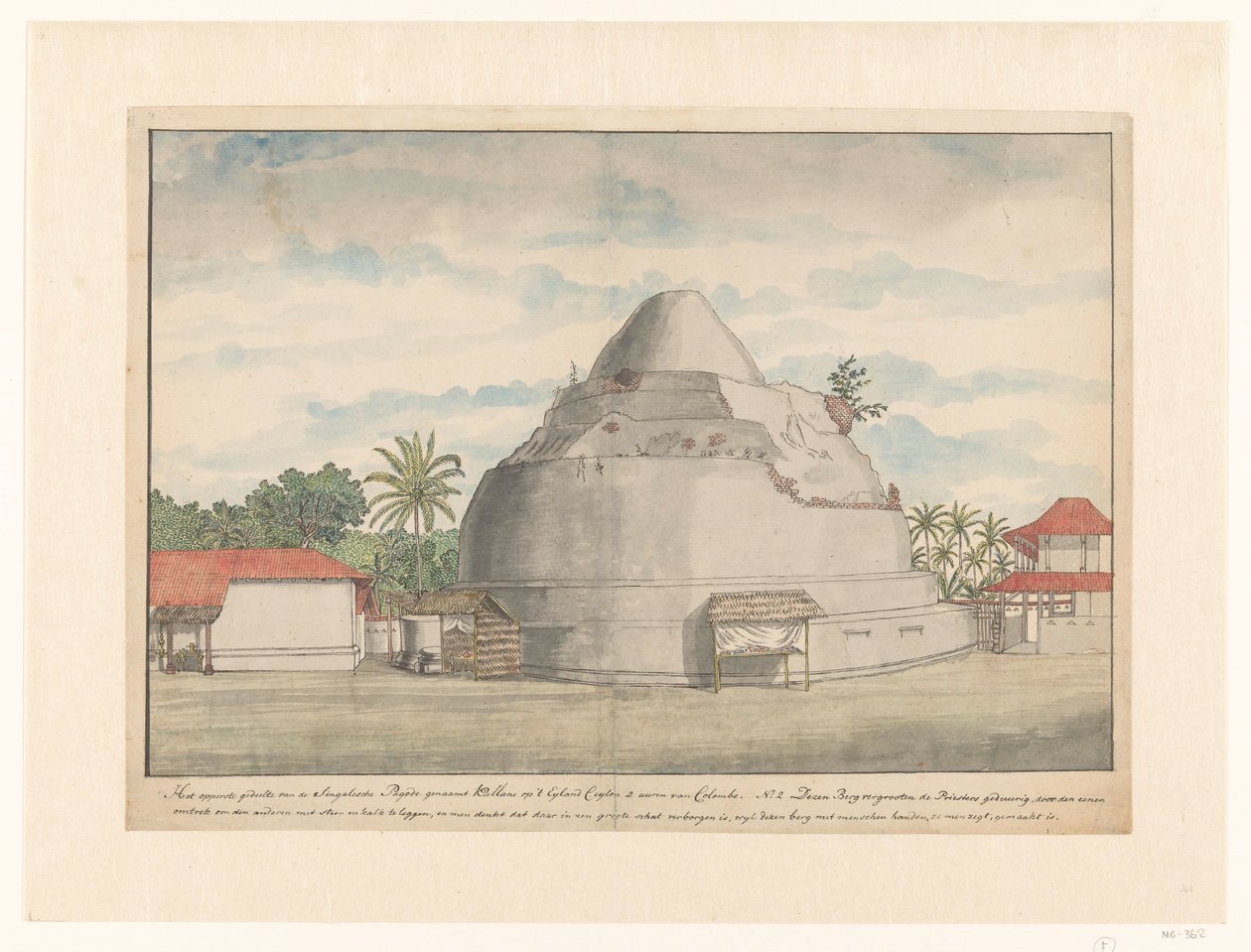 Kalyani stupa op Seylan by Jan Brandes
