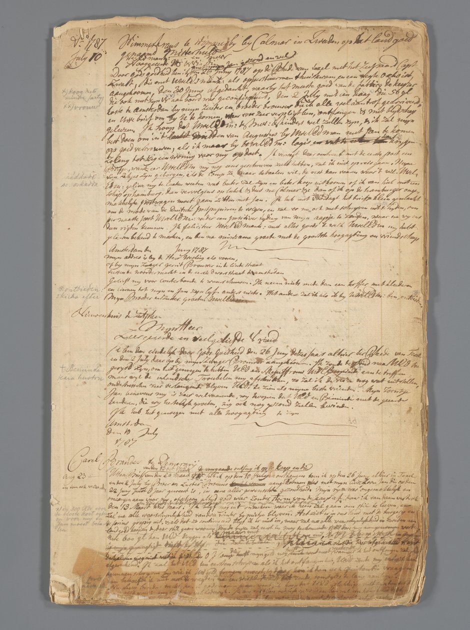 Taslak mektup kitabı Jan Brandes (1743-1808), 1787-1790. by Jan Brandes