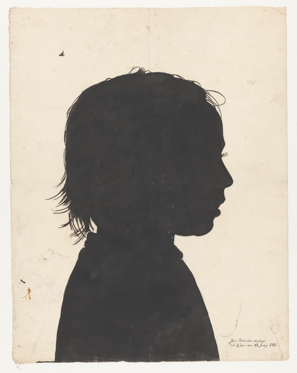 Silhouetportret Jan Brandes genç by Jan Brandes