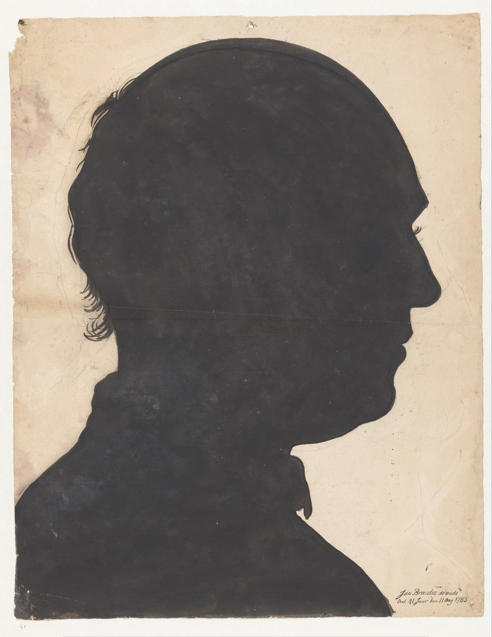 Silhouetportret van Jan Brandes by Jan Brandes