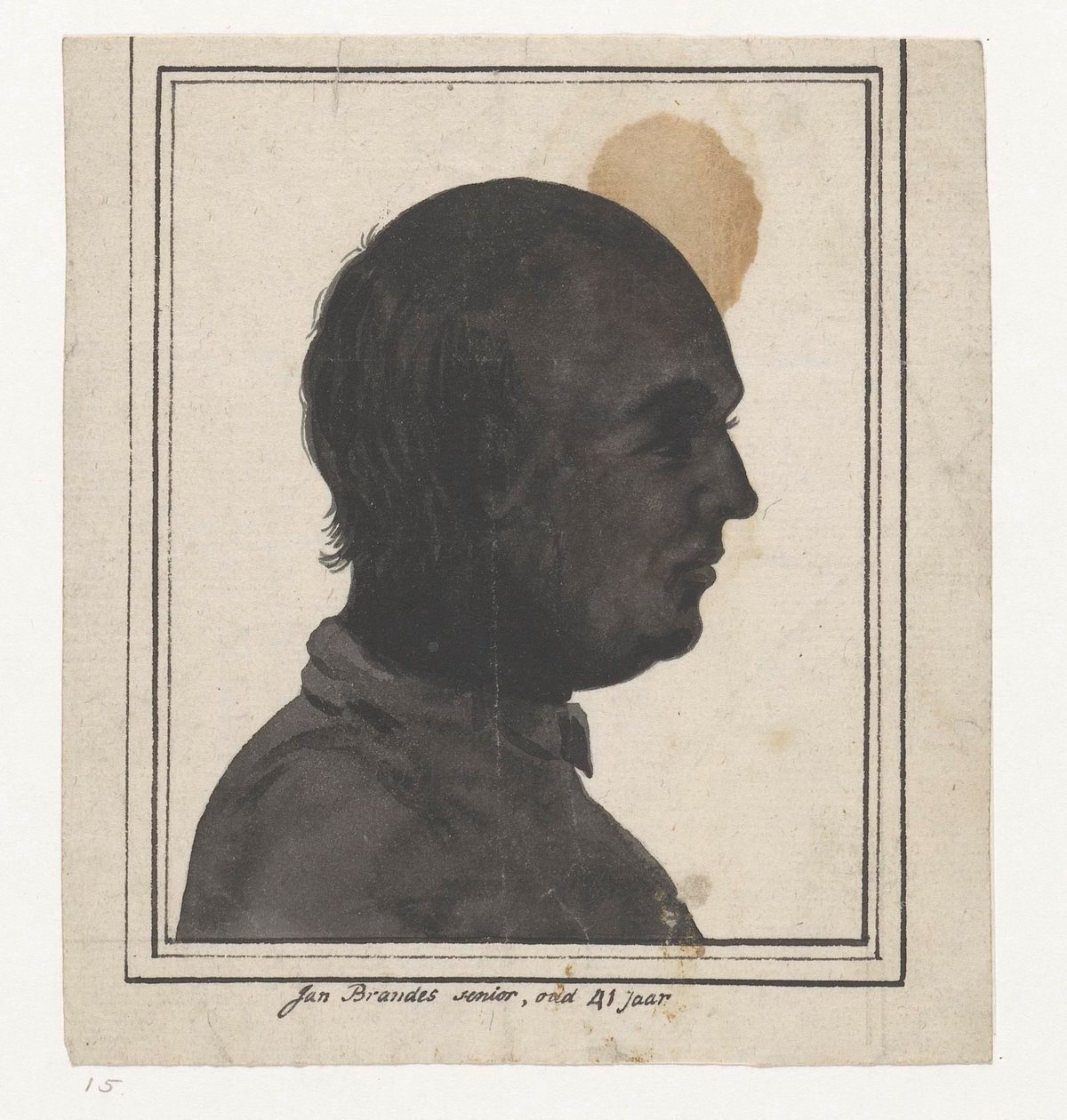 Silhouetportret van Jan Brandes by Jan Brandes