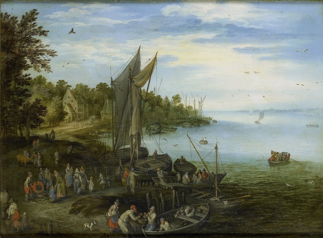 Nehir kıyısı by Jan Brueghel (I) (copy after)