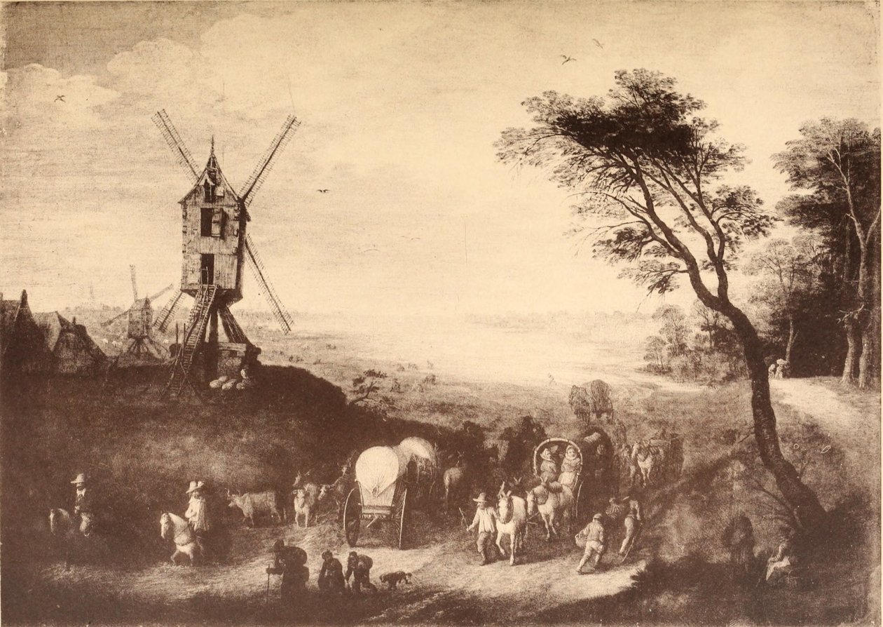 Yel değirmeni ile manzara by Jan Brueghel the Elder