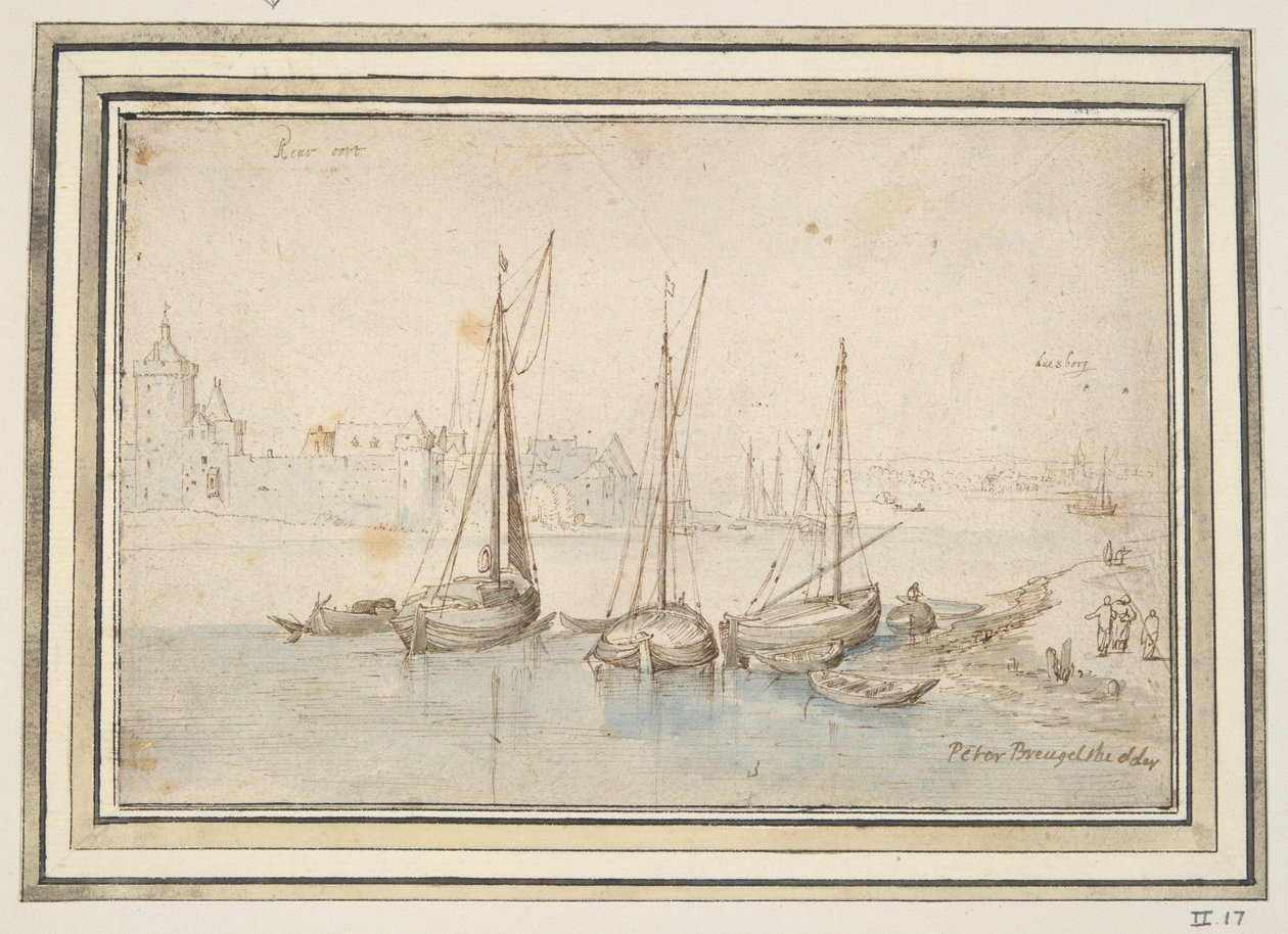 Ruhrort ve Duisburg manzarası by Jan Brueghel the Elder