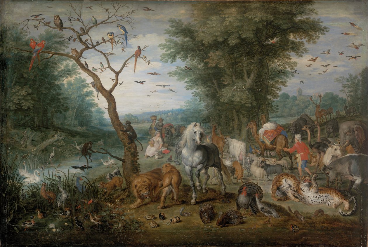 Hayvanlarla Cennet Manzarası by Jan Brueghel the Younger