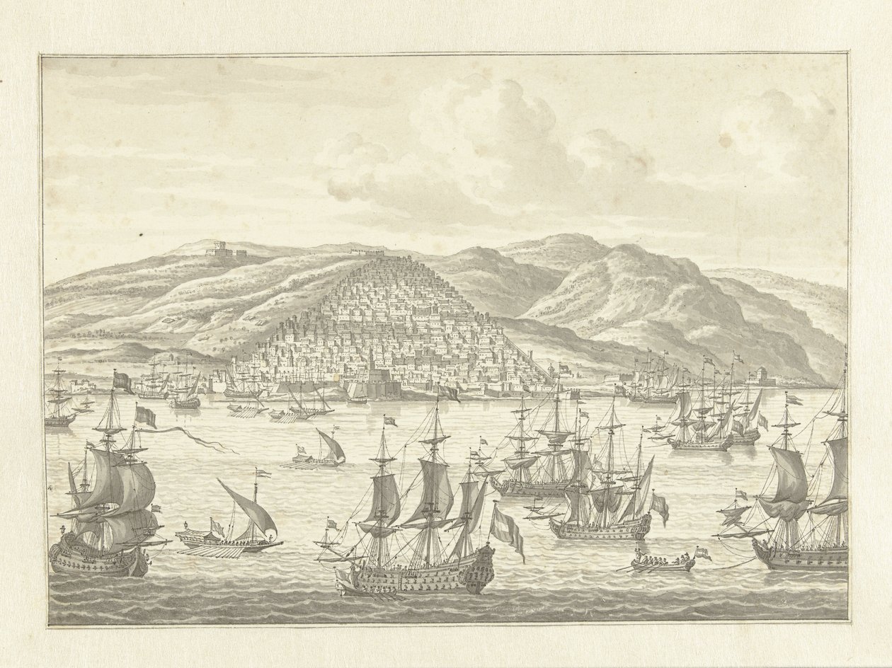 Yabancı bir ülkenin kıyılarında Hollanda filosu by Jan Bulthuis