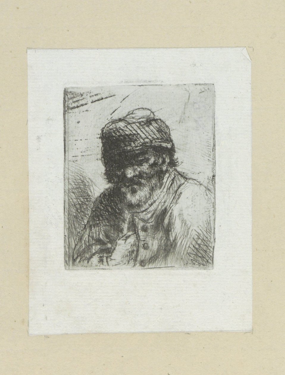 Bebaarde oude adam muts bir araya geldi Komplet Gravür Çalışması, John Chalon / Oeuvre Complette des Eaux Fortes par Jean Chalon (seri başlığı) by Jan Chalon