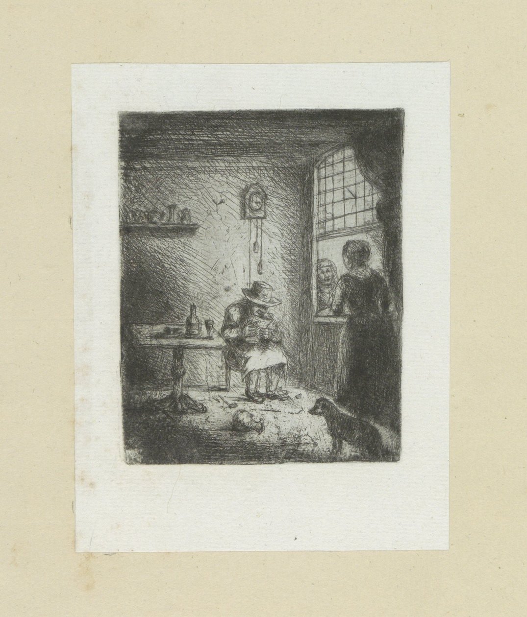 Interieur bir araya geldi lezende man The Compleat Work of Gravürler by John Chalon / Oeuvre Complette des Eaux Fortes par Jean Chalon (seri başlığı) by Jan Chalon